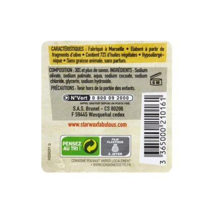 Savon de Marseille olive cube Starwax