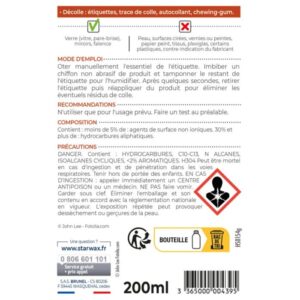 Décolle adhésifs Starwax 200ml informations