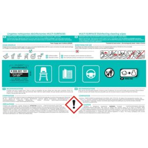 Lingettes nettoyantes et désinfectantes Starwax x50