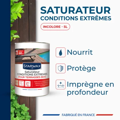 Saturateur bois extérieurs Starwax 5L