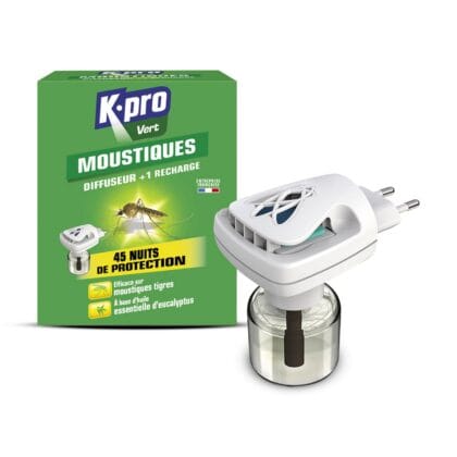 Diffuseur électrique anti-moustiques et recharge Kpro