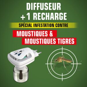 Diffuseur électrique anti-moustiques et recharge Kpro
