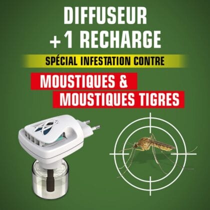 Diffuseur électrique anti-moustiques et recharge Kpro