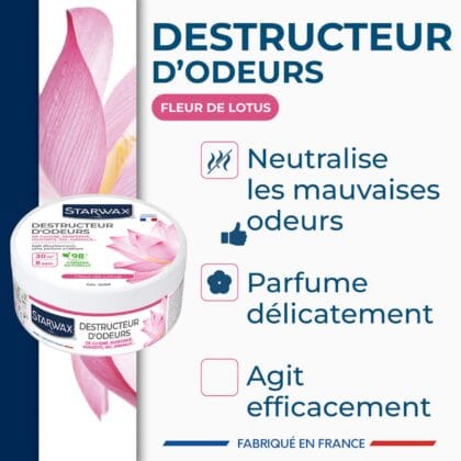 Destructeur d'odeurs fleur de lotus Starwax 300g