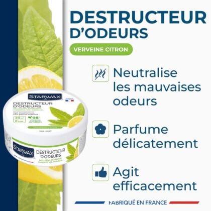 Destructeur d'odeurs verveine citron Starwax 300g
